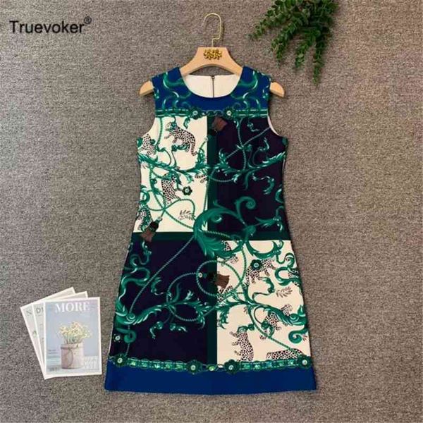 

truevoker woman sleeveless retro ethnic print crystal tank dress lady diamond vintage mujer festa vestido 210602, Black;gray