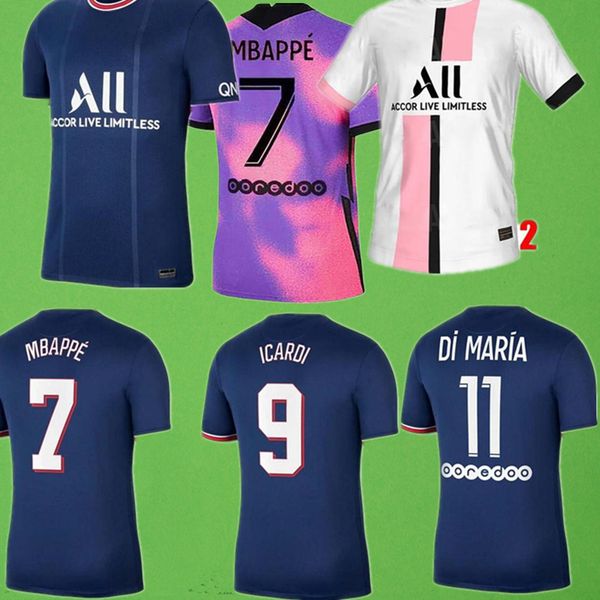 

21 22 mbappe kean soccer jersey 2021 sergio ramos marquinhos verratti kimpembe maillots de football shirt icardi di maria draxler paris, Black;yellow