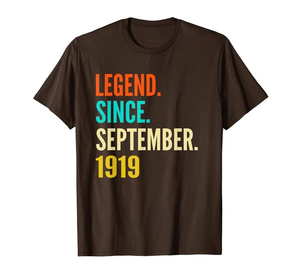 

legend since september 1919 100 years old gifts for men, White;black