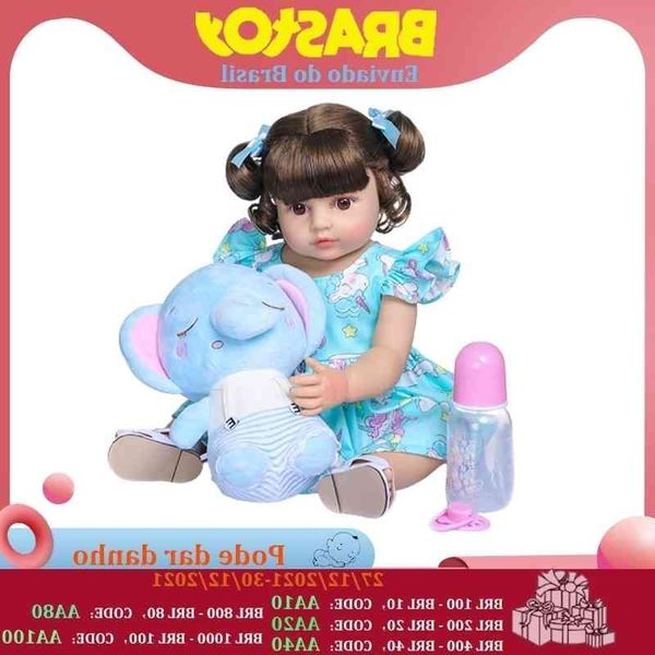 

55cm reborn baby doll girl full body realistic silicone real soft touch