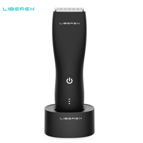

liberex electric groin hair trimmer for men - pubic hair trimmer body grooming clipper rechargeable ultimate male hygiene razor