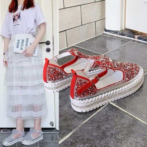 

fashion womens shoes 2021 sandals closed heel suit female beige large size luxury flat girls new black rhinestone big comfort