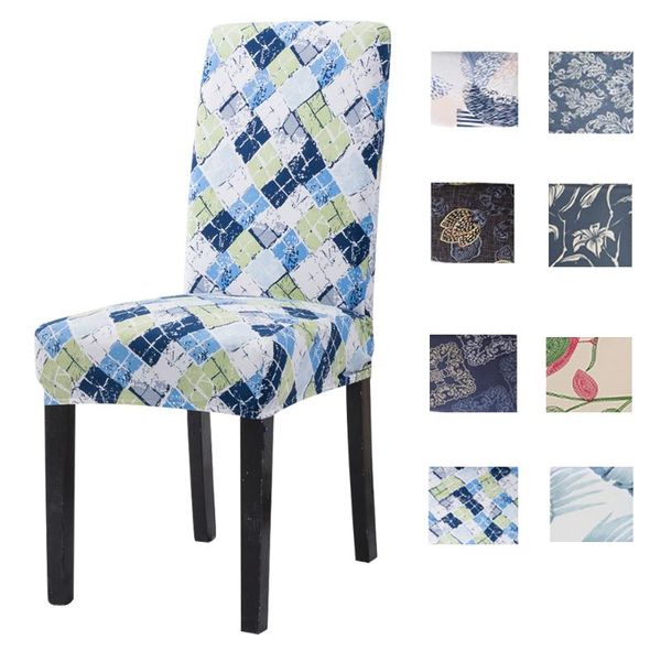 

chair covers 2021 summer style flower pattern cover stretch dining room removable washable seat