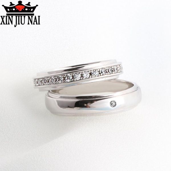 

cluster rings couple men and women pure s925 silver japan south korea design simple cool, Golden;silver