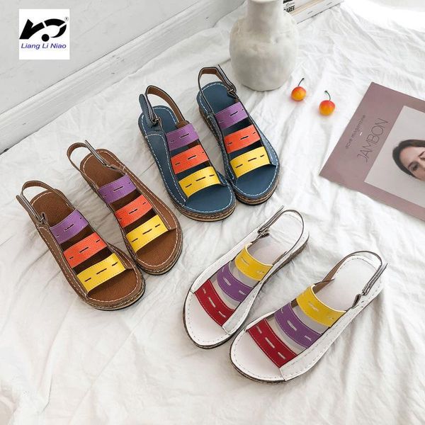 

sandals women's summer platform lightweight casual large size shoes high super, Black