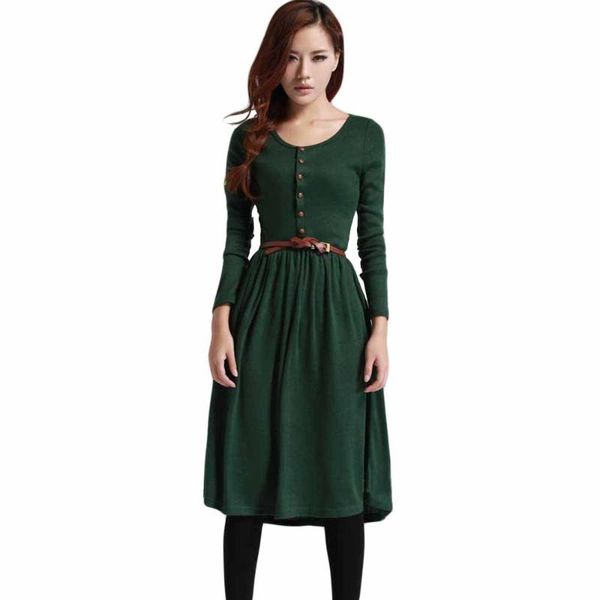 

casual dresses winter autumn work style women bodycon arrival warm long sleeve stretchy tunic midi dress yf700, Black;gray