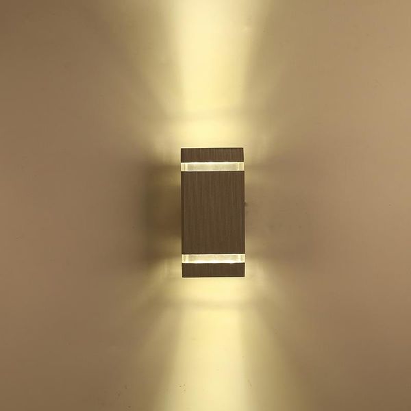 

led outdoor wall sconces up/down light fixture basement yard lamp bulb replaceable light gray shell