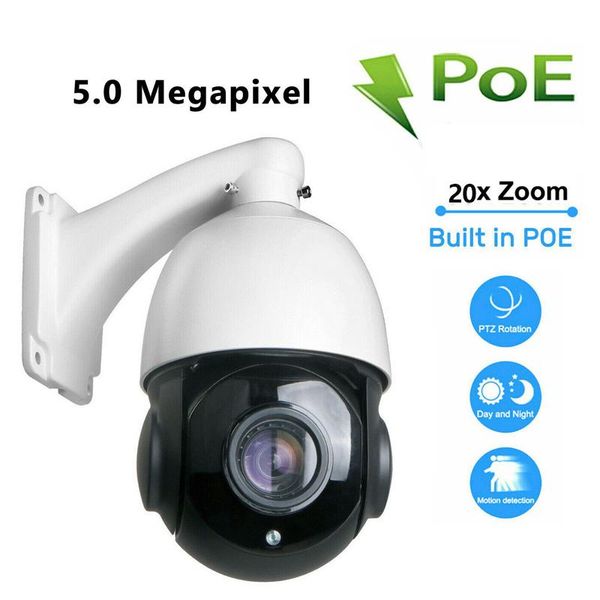 

cameras hd ptz outdoor night vision 5mp 20x optical zoom waterproof speed dome surveillance security poe ip camera