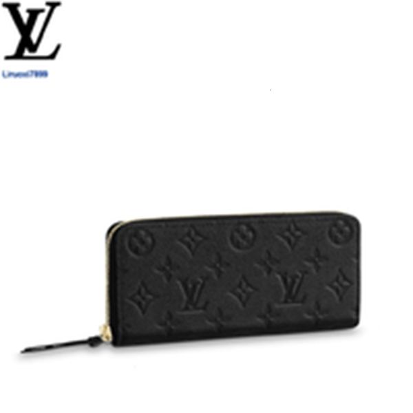 

card chain brand leather designer pouches luxury phone lbh4 long wallets m60171 wallet clmence key wallet holders women cases real purse clu, Red;black