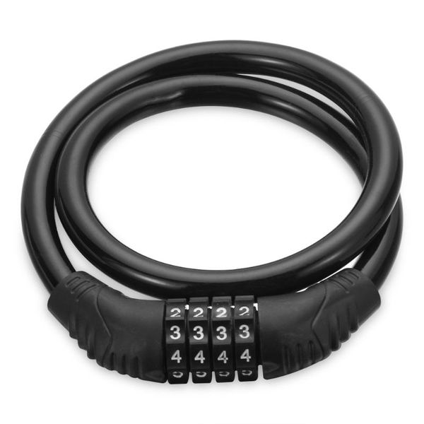 

bike locks 4 digit password lock number combination resettable padlock cycle security strong flexible mtb bicycle accessories