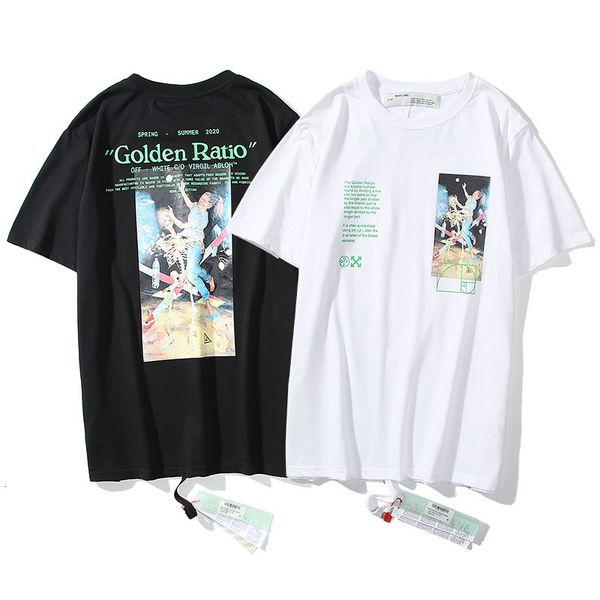 

style off chaopai oil painting dancing girl skull short sleeve t-shirt, White;black