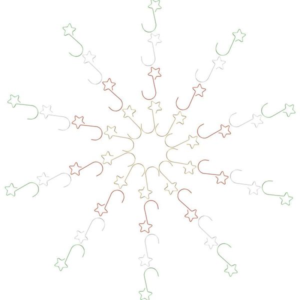 

hooks & rails 80pcs christmas ornaments star shaped hangers decor