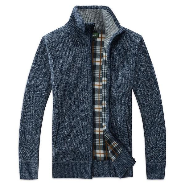 

men's sweaters nice autumn winter casual long-sleeved clothing , fashion solid color collar cardigan wear outside sweater s-3xl, White;black