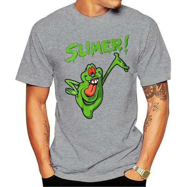 

men's t-shirts the real ghost busters animated tv series slimer t shirt, White;black