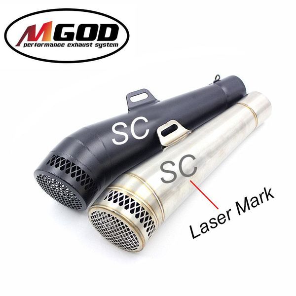 

motorcycle exhaust system 51mm pipe muffler tubo escape moto stainless steel racing for r25 z1000 rc390 mt09 tmax155 r3 bike motorcross