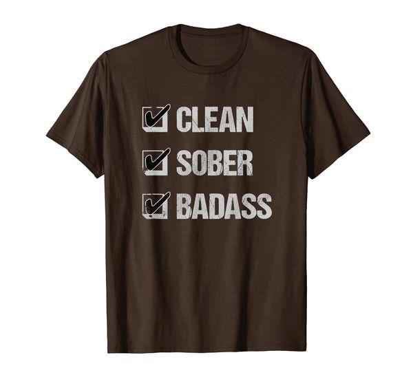 

Clean Sober Badass T Shirt Addiction Recovery Gift, Mainly pictures