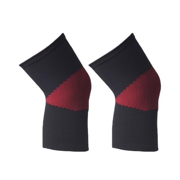 

1 pair sports kneepad elastic outdoor sports exercise fitness knee brace protection knee pad knees sleeves black and red size, Black;gray