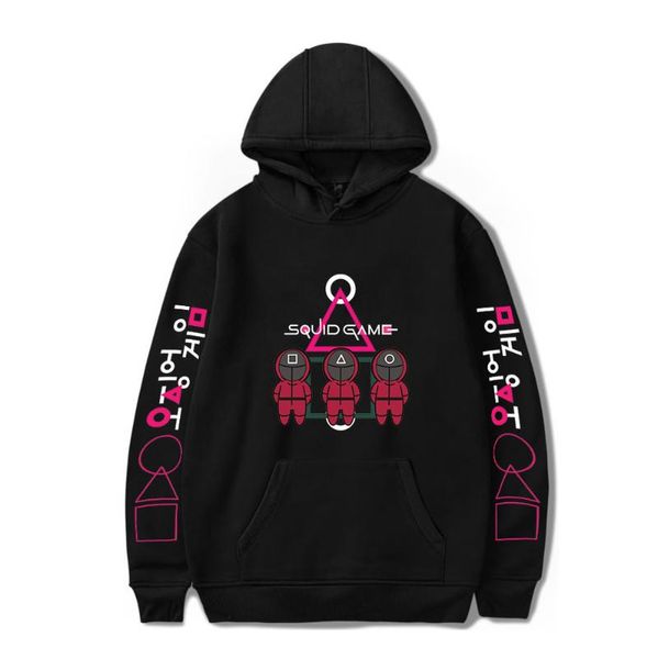 

men's hoodies & sweatshirts women's korean game hoodie squid streetwear hip hop harajuku black autumn