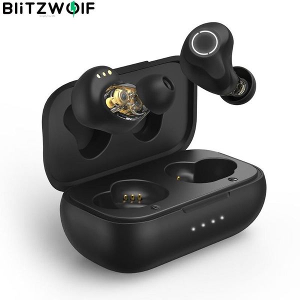

headphones & earphones [dual dynamic] blitzwolf bw-fye13 tws bluetooth-compatible 5.2 earphone qcc3040 apt low latency hifi stereo cvc hd ca