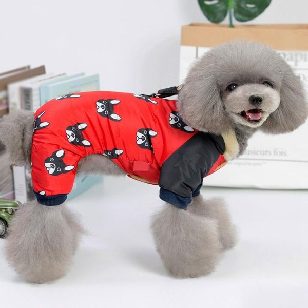 

dog apparel pet dogs warm cotton padded jumpsuit coat for autumn and winter cool costume 4 legged clothes party jacket outwear .6