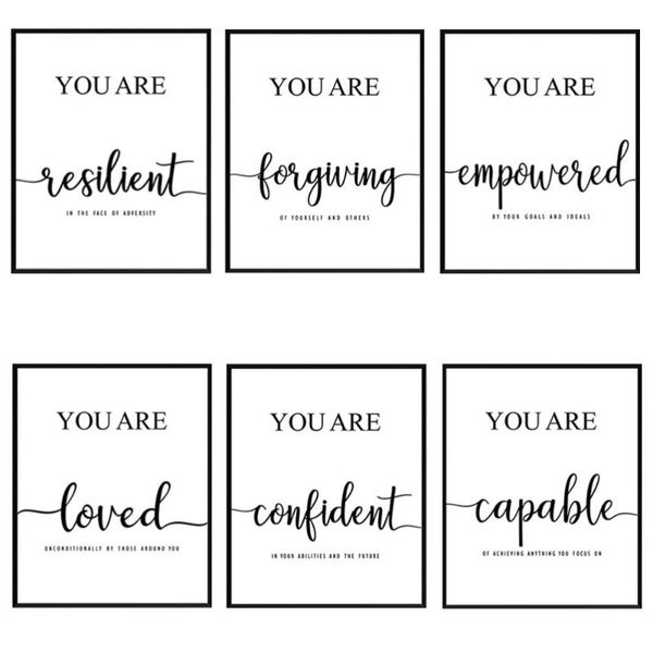

frames 6pcs motivational wall art inspirational quotes decorations paintings