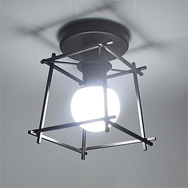 

ceiling lights industrial vintage led light retro loft lamp for home living room kitchen decor metal cage lighting fixture e27