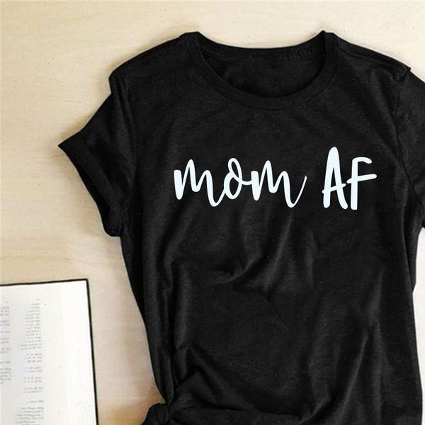 

mom af letter print t shirts women 2021 summer graphic harajuku tees tshirt cotton short sleeve o neck mothers day, White