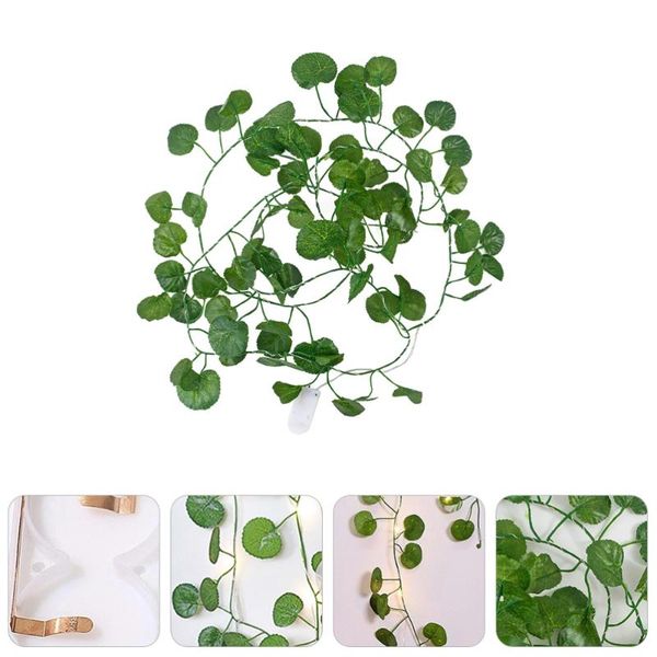 

decorative flowers & wreaths green leaves rattan string light home garden lamp decor