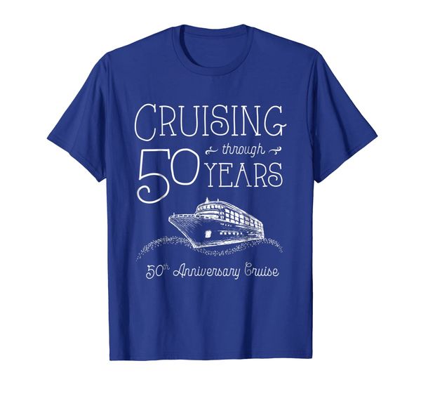 

50th anniversary cruise t shirt his and hers matching couple, White;black