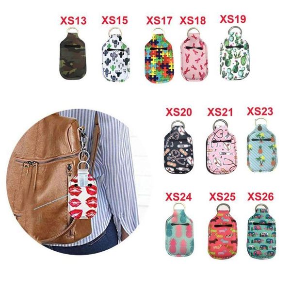 

hand sanitizer keychain holder travel bottle refillable containers 30ml cap reusable bottles with keychain jllbkw