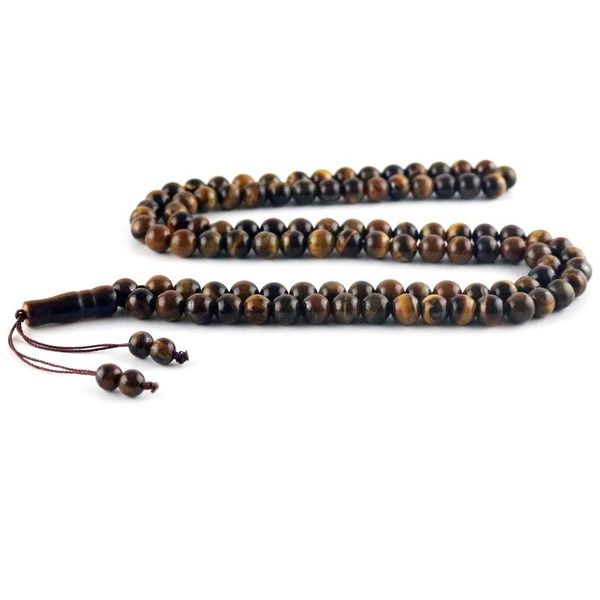 

beaded, strands tasbih stone beads round tiger eye design natural bracelet 8 10 12 mm beads, used for jewelry making taspeeh gifts men, Black