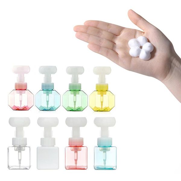 

liquid soap dispenser bottle foaming lotions refillable flower pump head shampoo cosmetic empty 200ml/250ml/300ml