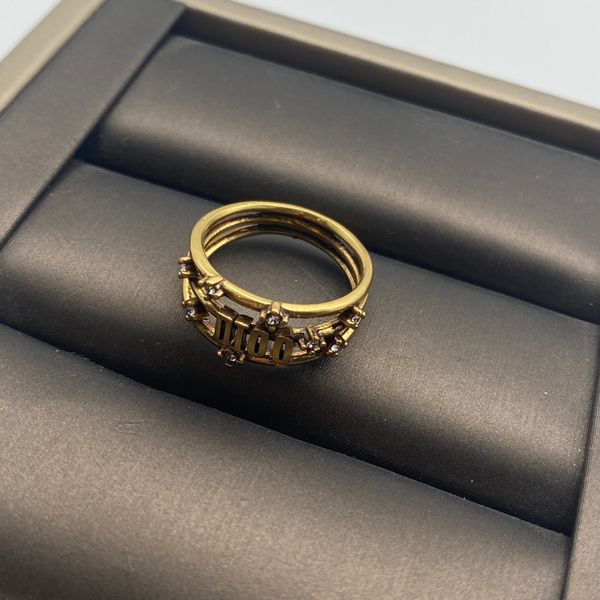 

fashion letter hollow moissanite ring for lady women party wedding lovers gift engagement jewelry for bride with box ps4266, Silver