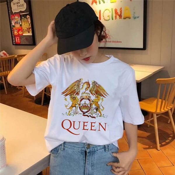 

hipster queen print and men t shirts womens short sleeve round neck summer harajuku female, White;black