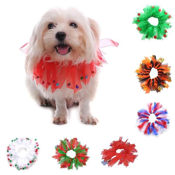 

dog apparel sell halloween pet puppy ribbon scarf neck collar christmas party costume decor