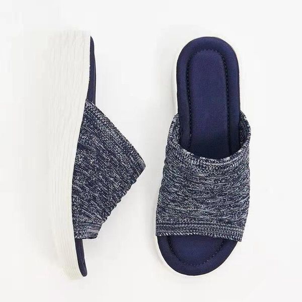 

slippers women sandals ladies summer solid color flat bottom shoes for 2021 casual female outdoor beach plus size, Black