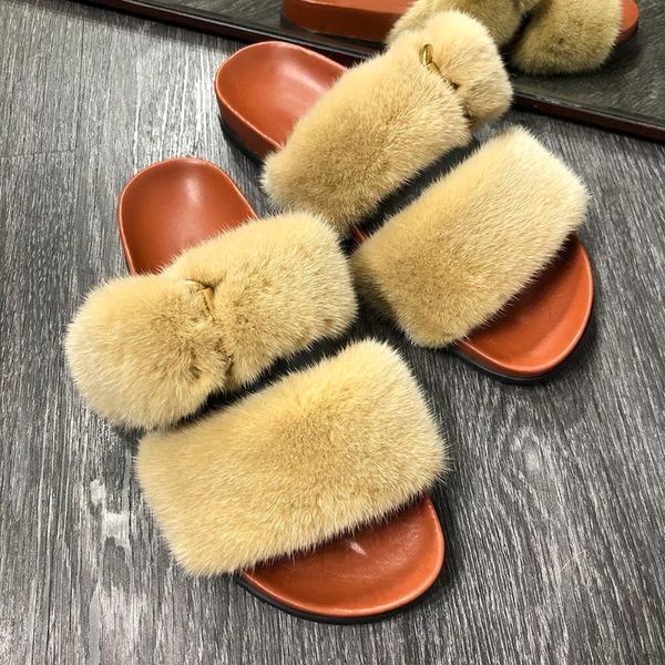 

slippers yoloagain summer women house ladies real slides flat furry, Black