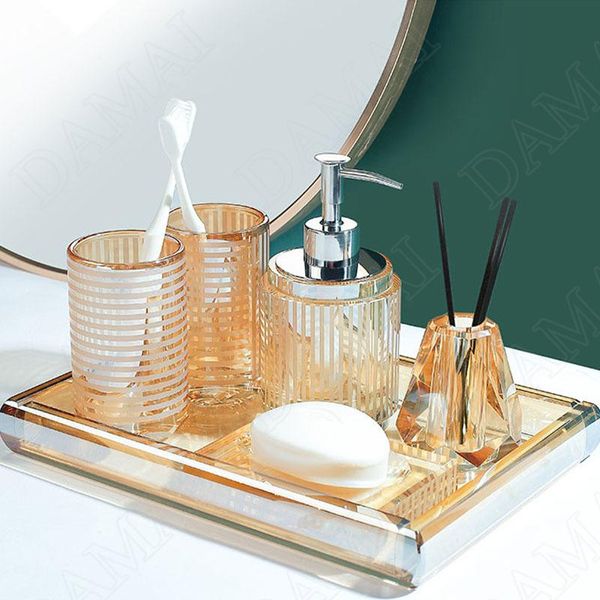 

bath accessory set creativity crystal glass bathroom accessories european luxurious toothbrush holder home five piece shower