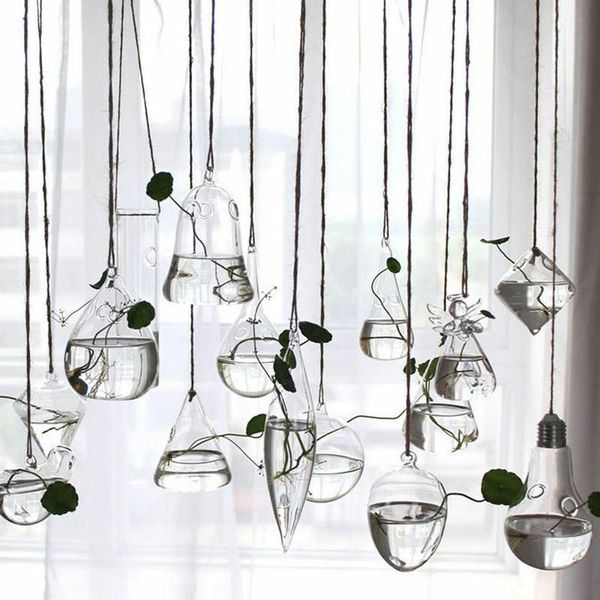 

planters & pots vase ball terrarium container for garden and home decor clear glass flower plant stand hanging pot