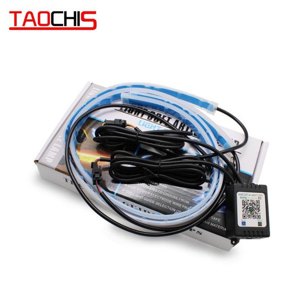 

other lighting system taochis 12v slim rgb led day time running light for car motorcycle 30cm 45cm 60cm app control by phone