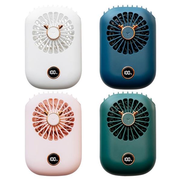 

electric fans quiet neck fan, usb rechargeable portable desk necklace fan mini personal handheld neckband with 3 speed