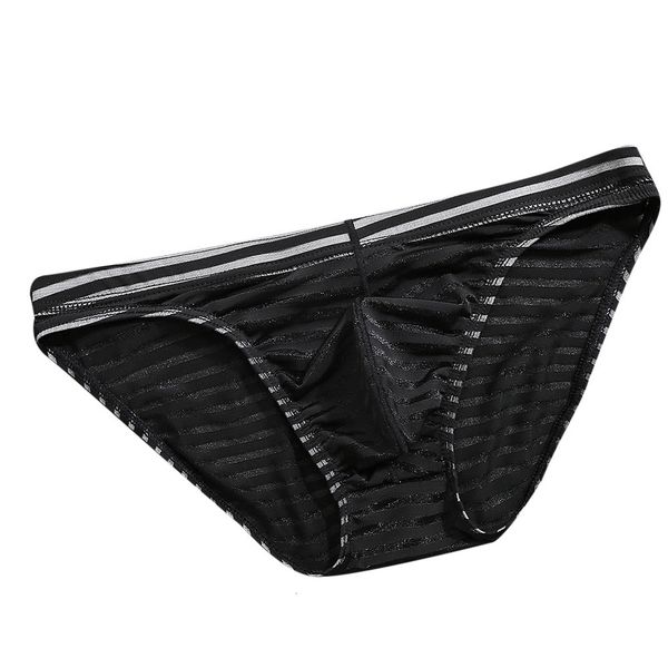 

2020 men stripped needless panties comfortable underwear ice men's slip ropa interior hombresalable, Black;white
