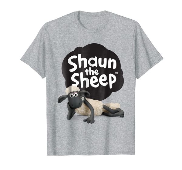 

shaun the sheep: alt logo with shaun t-shirt, White;black