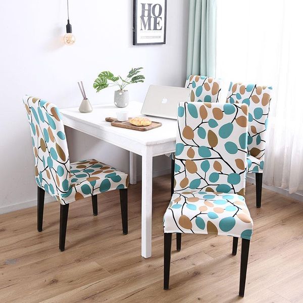 

chair covers big stretch cover elastic kitchen dining seat removable slipcovers restaurant banquet el 1/2/4/6pcs