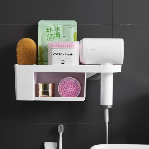 

bathroom storage & organization multifunction shelf plastic rack space organizer hairdryer holder nail- shelves accessories