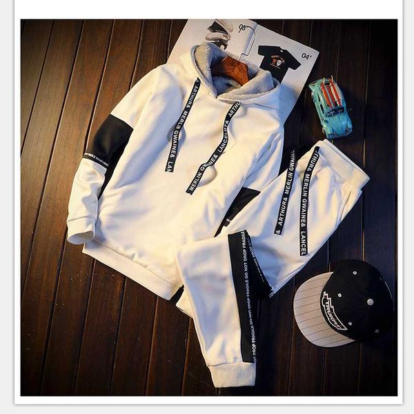 

men's tracksuits 2021 hoodie suit suit, sweatpants + pullover, Gray