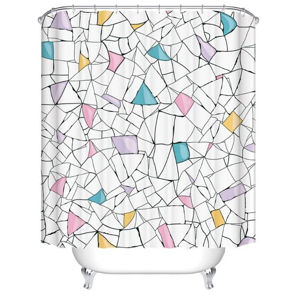 

shower curtains abstract modern geometric line hipster curtain