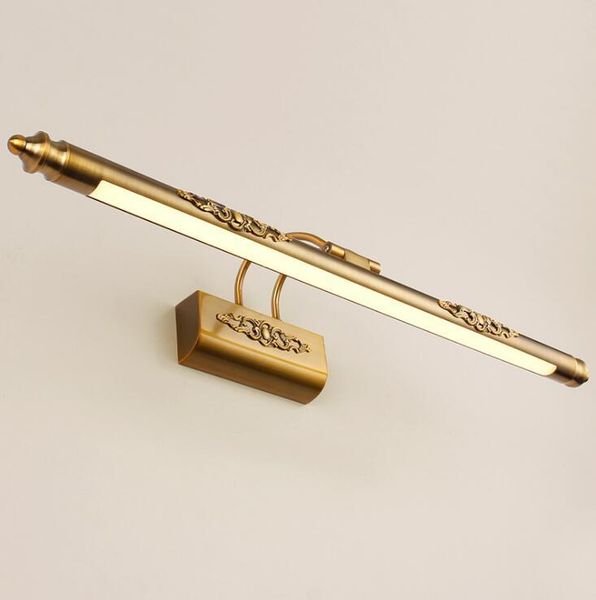 

wall lamps european antique led mirror headlights moisture-proof bathroom lamp american retro rocker arm carved cabinet light