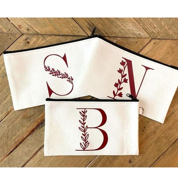 

gift wrap personalized bridesmaid makeup bag, tote hen party cosmetic rose gold mrs make up mother of the bride gift,