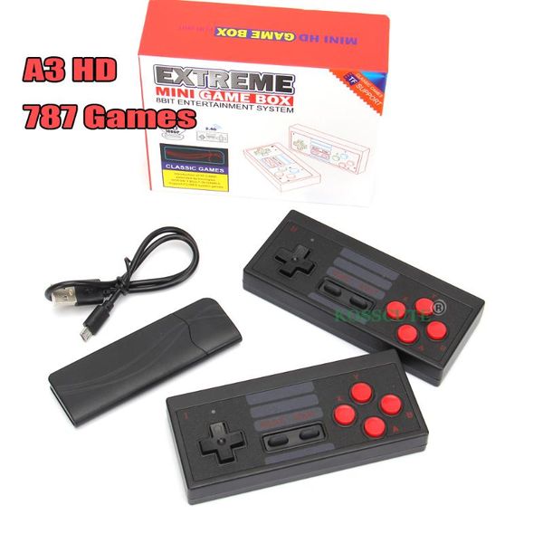 

portable game players video consoles built in 787 classic 8 bit handheld tv mini usb wireless console dual gamepads hd output